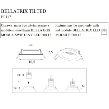 Oprawa Wpustowa Bellatrix H0117 MaxLight