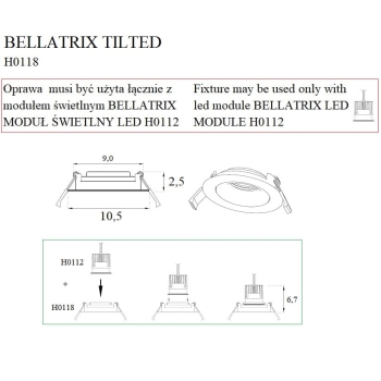 Oprawa Wpustowa Bellatrix H0118 MaxLight