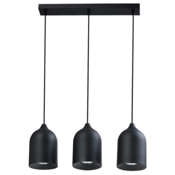 Lampa wisząca metalowa Nilo czarna 3xGU10 Light Prestige