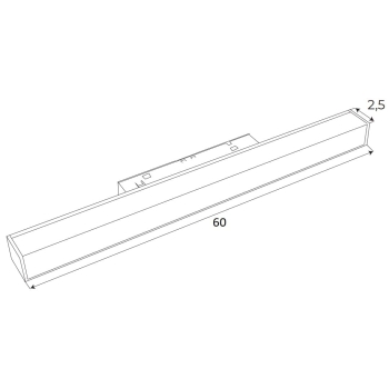 Lampa Magnetyczna Liniowa System On/Off 18W 1126LM 3000K Maxlight