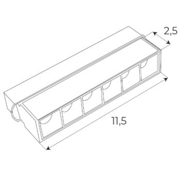 Lampa Magnetyczna Liniowa System Dali 6W 340LM 3000K Maxlight