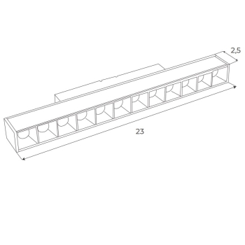 Lampa Magnetyczna Liniowa System On/Off 12W 666LM 3000K Maxlight