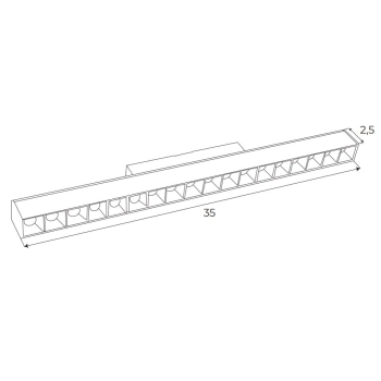 Lampa Magnetyczna Liniowa System On/Off 18W 1049LM 3000K Maxlight