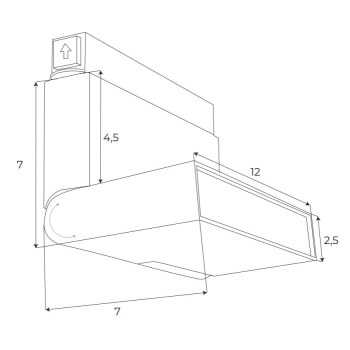 Lampa Magnetyczna Łamana System On/Off 6W 323LM 3000K Maxlight