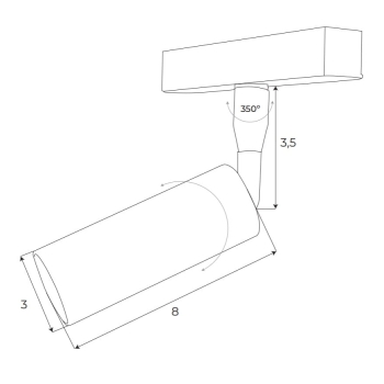 Reflektor Magnetyczny System On/Off 5W 361LM 3000K Maxlight