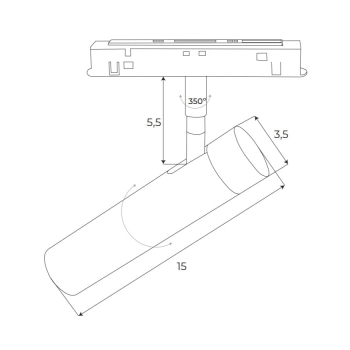 Reflektor Magnetyczny System Dali 8W 578LM 3000K Maxlight