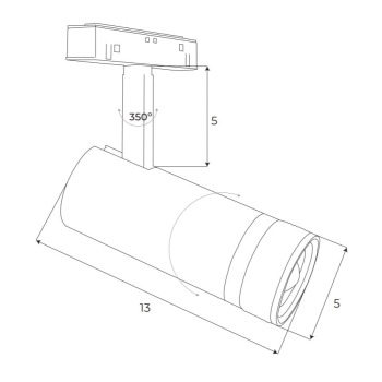 Reflektor Magnetyczny  System Dali 12W 784LM 3000K Maxlight