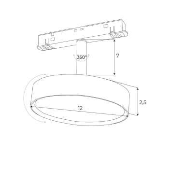 Reflektor Magnetyczny  System Dali 11,5W 855LM 3000K Maxlight