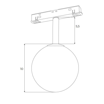 Lampa  Magnetyczna System On/Off 6W 525LM 3000K Maxlight