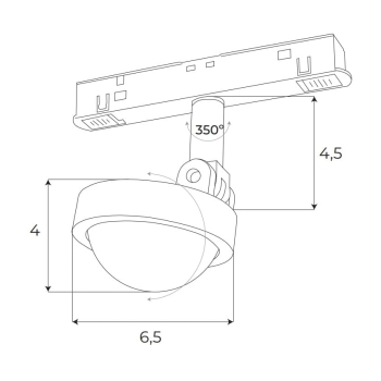 Reflektor Magnetyczny System Dali 8W 766LM 3000K Maxlight