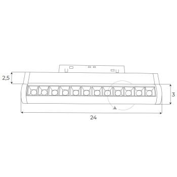 Lampa Liniowa Magnetyczna System Dali 12W 741LM 3000K Maxlight