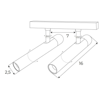 Reflektor Magnetyczny Podwójny System Dali 10W 666LM 3000K Maxlight