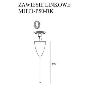 Zawiesie Linkowe 5,0M Bez Uchwytu Czarne MaxLight