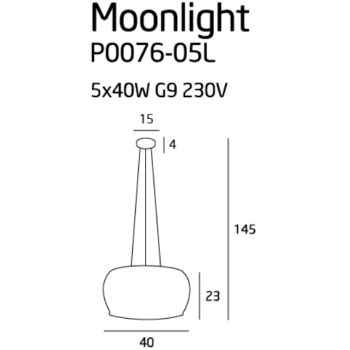 Lampa Wisząca Moonlight P0076-05L MaxLight