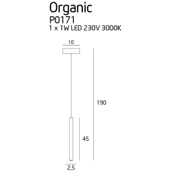 Lampa Wisząca Organic I P0171 MaxLight