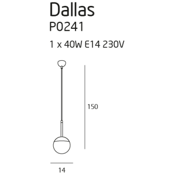 Lampa Wisząca Dallas P0241 MaxLight