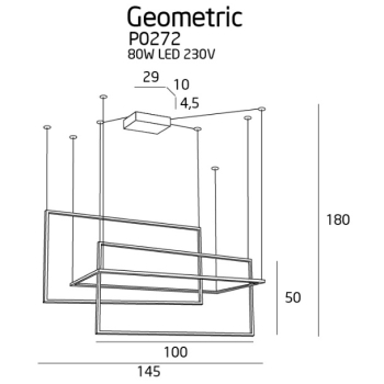 Lampa Wisząca Geometric P0272 MaxLight