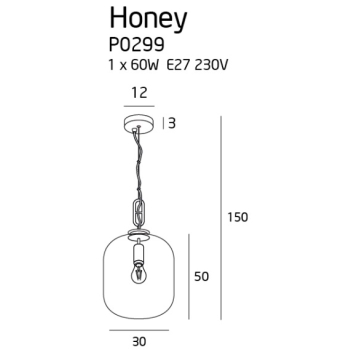 Lampa Wisząca Honey P0299 MaxLight