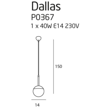 Lampa Wisząca Dallas P0367 MaxLight