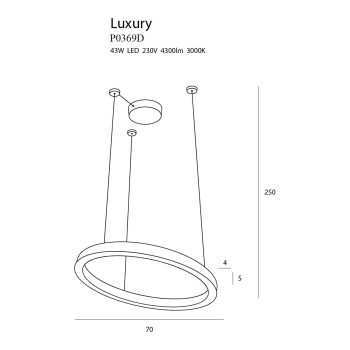 Lampa Wisząca Luxury P0369D MaxLight