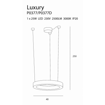 Lampa Wisząca Luxury P0377D MaxLight