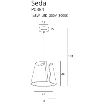 Lampa Wisząca Seda P0384 MaxLight