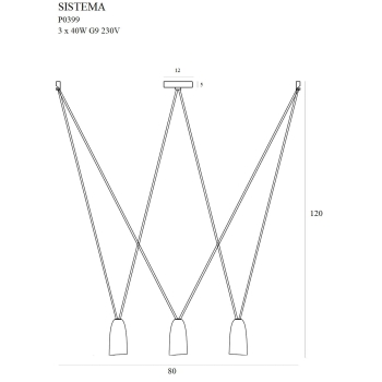 Lampa Wisząca Sistema P0399 MaxLight