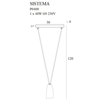 Lampa Wisząca Sistema P0400 MaxLight