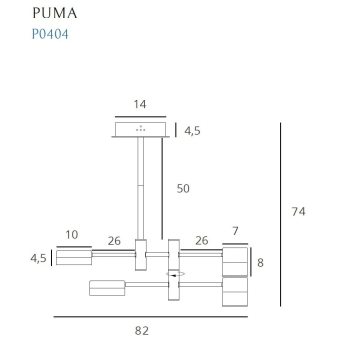 Lampa Wisząca Puma P0404 MaxLight