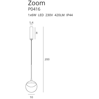 Lampa Wisząca Zoom P0416 MaxLight