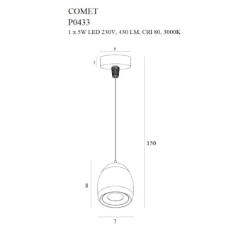 Lampa Wisząca Comet P0433 MaxLight