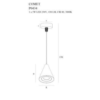 Lampa Wisząca Comet P0434 MaxLight