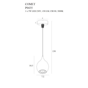 Lampa Wisząca Comet P0435 MaxLight