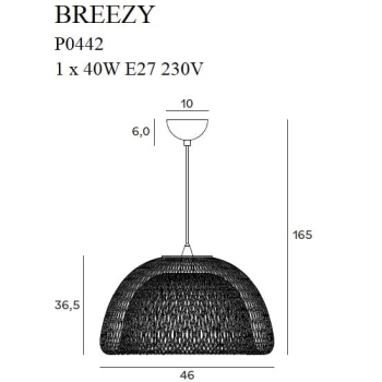 Lampa Wisząca Breezy P0442 MaxLight