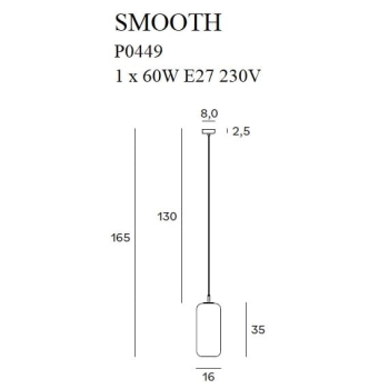 Lampa Wisząca Smooth  P0449 MaxLight