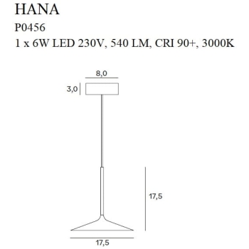 Lampa Wisząca Hana P0456 MaxLight