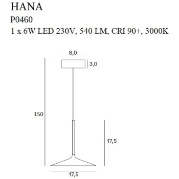 Lampa Wisząca Hana P0460 MaxLight