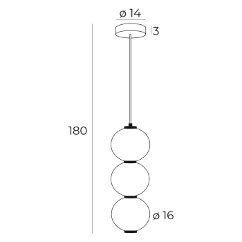 Lampa Wisząca P0470 Tama MaxLight