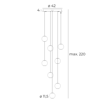 Lampa Wisząca P0481 Nobile MaxLight