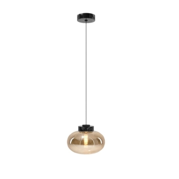 Lampa Wisząca Moonstone Amber Glass/Black Marble P0516 Maxlight