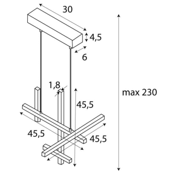 Lampa wisząca Soho P0546 Maxlight