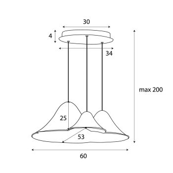 Lampa wisząca Bellmond Black&Grey P0565 Maxlight