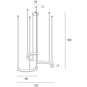 Lampa Wisząca Lotus 40 P0571D Maxlight