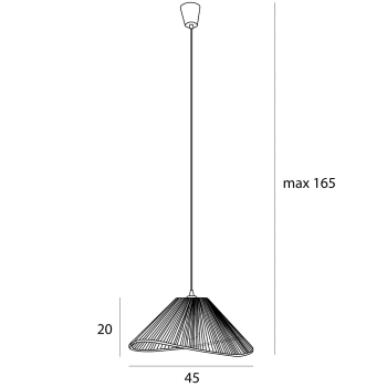 Lampa Wisząca Amalfi I Natural P0577 Maxlight