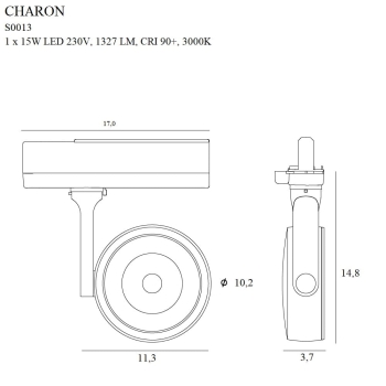 Lampa Szynowa Charon S0013 MaxLight