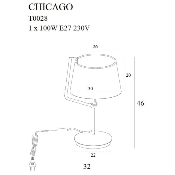 Lampa Stołowa Chicago T0028 MaxLight