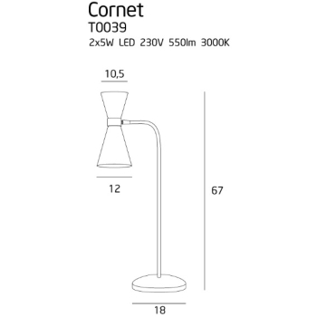 Lampa Stołowa Cornet T0039 MaxLight