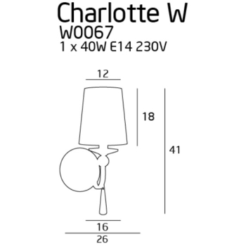 Kinkiet Charlotte W0067 MaxLight