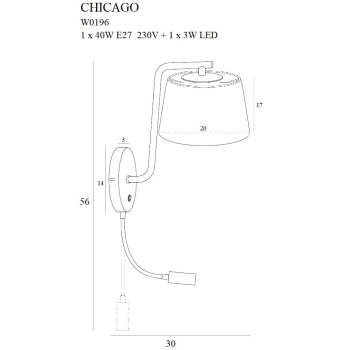 Kinkiet Chicago W0196 MaxLight