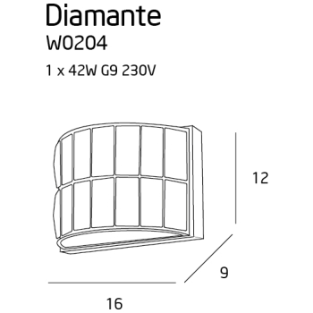 Kinkiet Diamante W0204 MaxLight